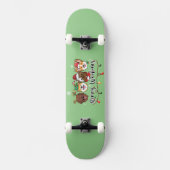 Merry Woofmas Typografy Skateboard (Vorderseite)