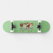 Merry Woofmas Typografy Skateboard (Horizontal)