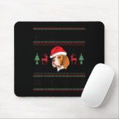 Merry Woofmas Ugly Christmas Beagle Xmas Party Mousepad (Mit Mouse)