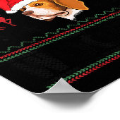 Merry Woofmas Ugly Christmas Beagle Xmas Party  Poster (Ecke)