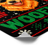 Merry Woofmas Ugly Christmas Jumper Xmas Dog Lover Poster (Ecke)
