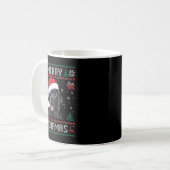 Merry Woofmas Ugly Sweater Black Lab Labrador Chri Kaffeetasse (Vorderseite Links)