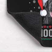 Merry Woofmas Ugly Sweater Black Lab Labrador Chri Mousepad (Ecke)
