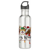 Merry Woofmas Wasserflasche Edelstahlflasche (Vorderseite)