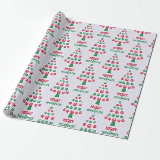 Merry Woofmas Wrapping Paper Geschenkpapier (Ungerollt)