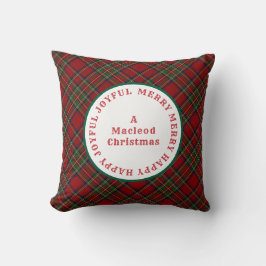 MERRY Words Scottish Tartan 2 Kissen