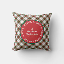 MERRY Words Scottish Tartan Kissen