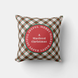 MERRY Words Scottish Tartan Kissen