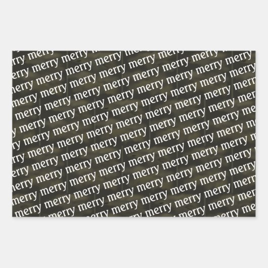 Merry Wrapping Paper Sheets Geschenkpapier Set (Vorderseite 3)
