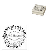 Merry Wreath | Aus Liebe hergestellt | PERSONALISI Gummistempel (Stempel)