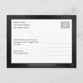 Merry wünscht bearbeitbare Farbfotokarte Feiertagspostkarte (Rückseite)