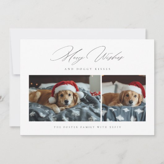 Merry wünscht Doggy Kisses 2 Foto Weihnachten (Vorderseite)