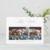 Merry wünscht Doggy Kisses 2 Foto Weihnachten (Stehend Vorderseite)