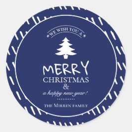Merry wünscht Personalisiert Runder Aufkleber