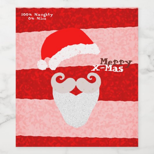 Merry X-Mas - 100 % Weinetikett (Einzelnes Label)