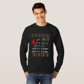 Merry X Mas Equation Math Lehrer Ugly Weihnachten T-Shirt (Vorne ganz)