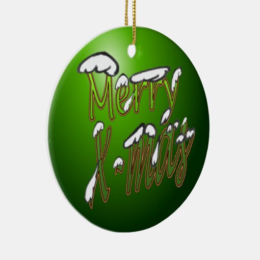 Merry X-Mas Green Ornament (Rechts)