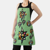 Merry X-mas Stars Stached Glass Pattern Schürze (InSitu)