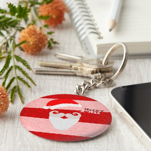 Merry X-Mas-Weihnachtsmannmütze Schlüsselanhänger (Seite)