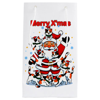 “Merry X’mas” Whimsical Holiday Chaos Design Kleine Geschenktüte