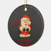MERRY XMAS 2025 CANDY CANE SANTA KERAMIK ORNAMENT (Links)