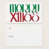 Merry X'mas 3D Geschenktag (Vorne & Hinten)