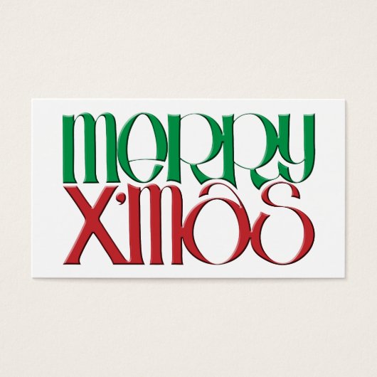 Merry X'mas 3D Geschenktag (Vorderseite)
