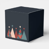 Merry Xmas abstrakte Weihnachtsbäume Geschenkschachtel (Rückseite)