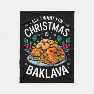 Merry Xmas alles, was ich für Weihnachten Baklava Fleecedecke
