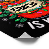 Merry Xmas alles, was ich für Weihnachten Kimchi M Poster (Ecke)