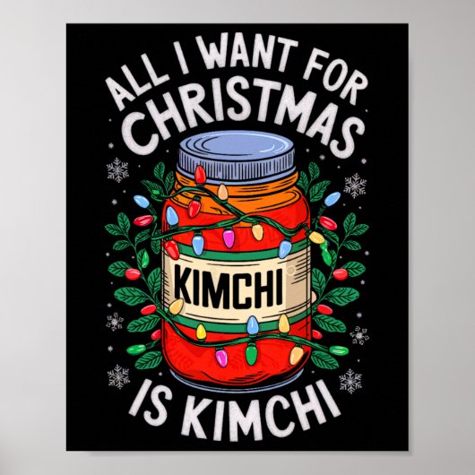 Merry Xmas alles, was ich für Weihnachten Kimchi M Poster (Vorne)