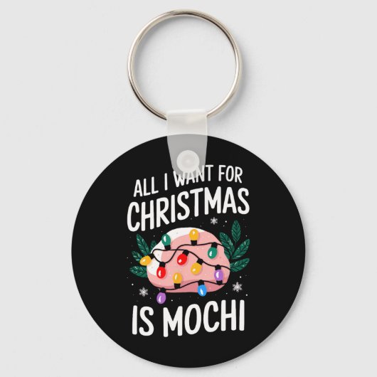 Merry Xmas alles, was ich für Weihnachten Mochi Me Schlüsselanhänger (Vorderseite)