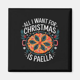 Merry Xmas alles, was ich für Weihnachten Paella M Magnet
