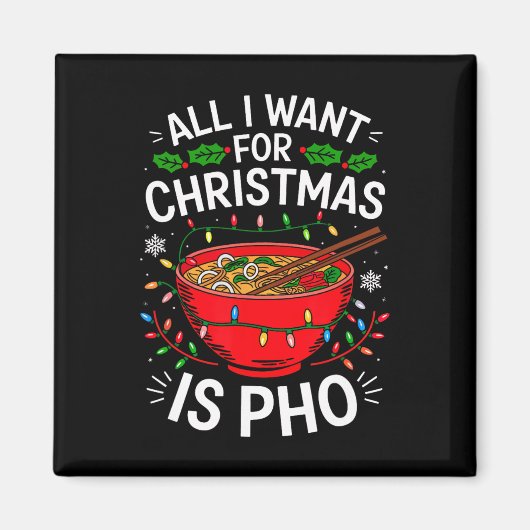Merry Xmas alles, was ich für Weihnachten Pho Men  Magnet (Vorne)