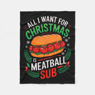 Merry Xmas alles, was ich Gewollt Weihnachts Meatb Fleecedecke