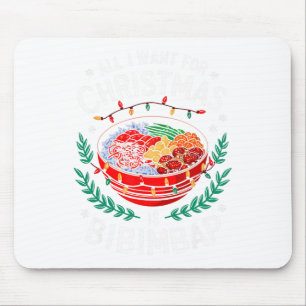 Merry Xmas alles, was ich zu Weihnachten Bibimbap Mousepad