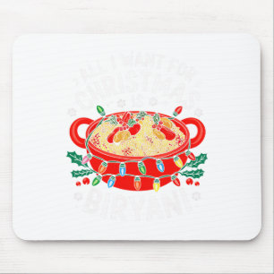 Merry Xmas alles, was ich zu Weihnachten Biryani M Mousepad