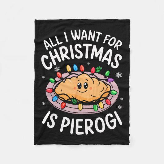 Merry Xmas alles, was ich zu Weihnachten Pierogi M Fleecedecke (Vorderseite)