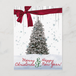 Merry Xmas and Happy New Year Card Feiertagspostkarte