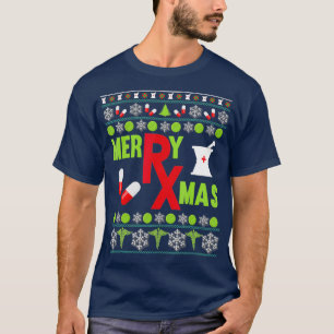 Merry Xmas Apotheker Ugly Sweater Christmas T-Shirt