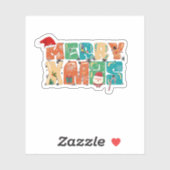 Merry Xmas Aufkleber (Blatt)