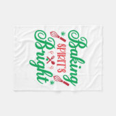 Merry Xmas Backbrills hell Fleecedecke (Vorderseite (Horizontal))