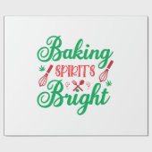 Merry Xmas Backbrills hell Geschenkpapier (Flach)