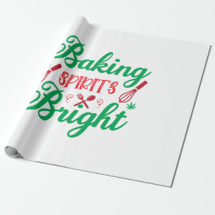 Merry Xmas Backbrills hell Geschenkpapier