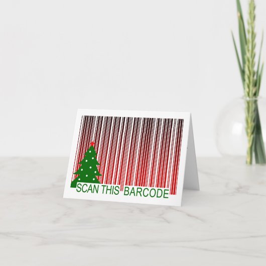 MERRY XMAS BARCODE FEIERTAGSKARTE (Vorderseite)
