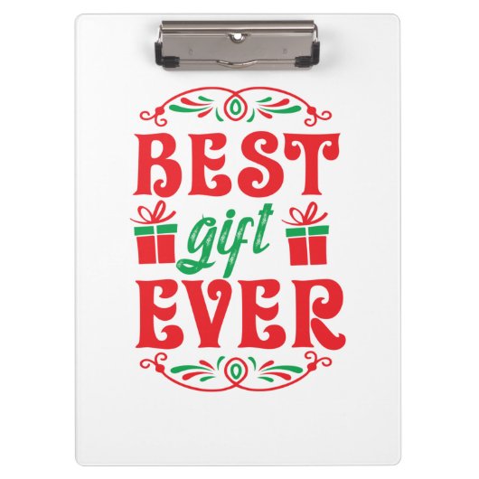 Merry Xmas Bestes Geschenk je Klemmbrett (Vorderseite)