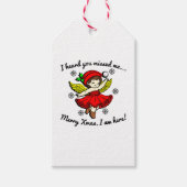 Merry Xmas bin ich hier Geschenkanhänger (Vorderseite)