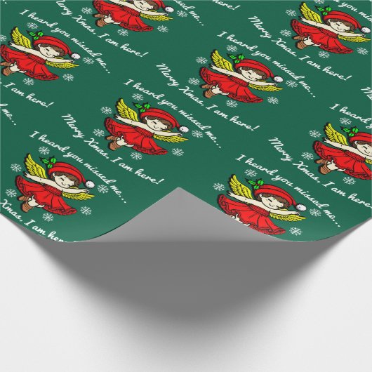 Merry Xmas bin ich hier Geschenkpapier (Ecke)