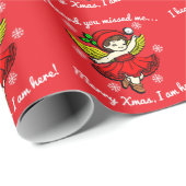 Merry Xmas bin ich hier Geschenkpapier (Rolleneckpunkt)