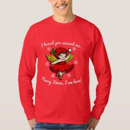 Merry Xmas bin ich hier lang Ärmel T-Shirt